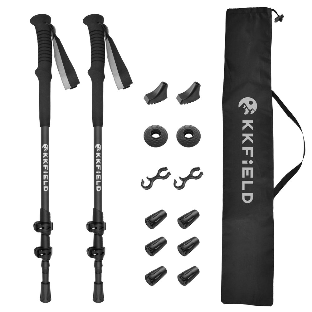 KKFIELD カーボン トレッキングポール TPI-01BK（2本セット）